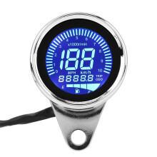 Motorcycle LED LCD Digital Speedometer Tachometer, 0160 km/h Gauge for Universal Bikes