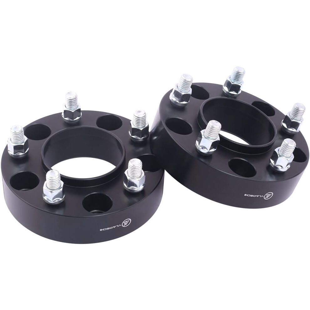 1.5 Inch 5X114.3 Hubcentric Wheel Spacers Forged Aluminum 67.1Mm Bore M12x1.5 Studs Pack Of 2 Black 9164114409720