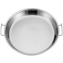 Stainless Steel Pizza Pan with Handle, 26cm Grill Tray for Oven and BBQ, Even Heat Distribution
