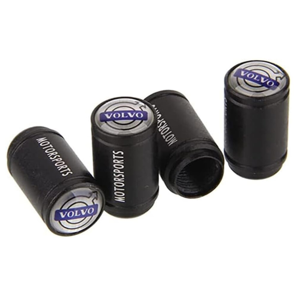 Tire Valve Stem Caps Set Of 4 Leakproof Corrosion Resistant Durable Anodized Finish For Volvo 9365369587366