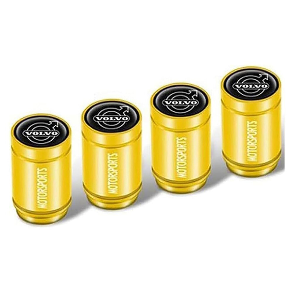 Car Tire Valve Stem Caps For Volvo Xc60 Xc90 S90 V90 Xc40, Leakproof Corrosion Resistant Metal 9365369587380