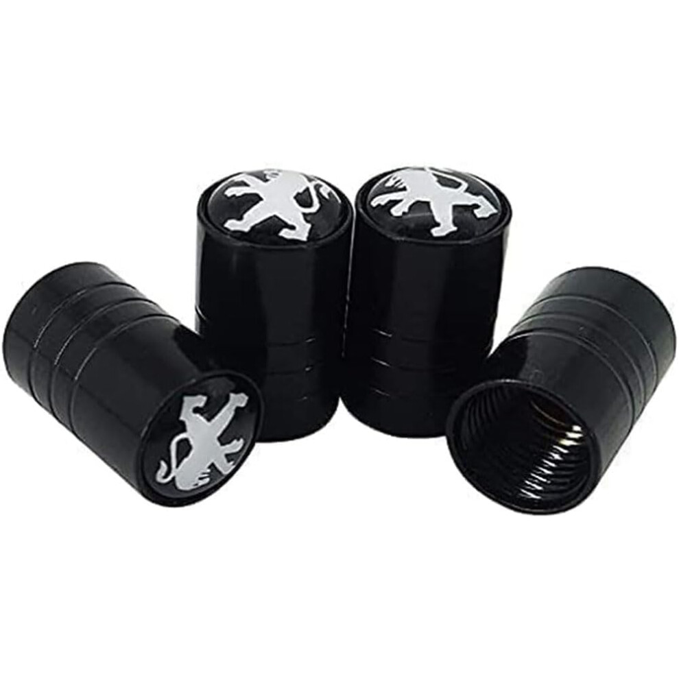 Aluminum Tire Valve Stem Caps For Peugeot 308 408 508 Rcz 208 3008 2008, Set Of 4 Dustproof 9365369587489