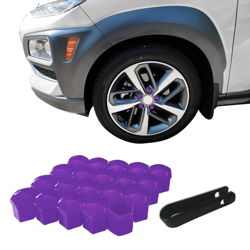 20Pcs 19Mm Wheel Nut Covers Lug Nut Caps Corrosion Resistant Universal Car Wheel Upgrade Purple 9365369587731