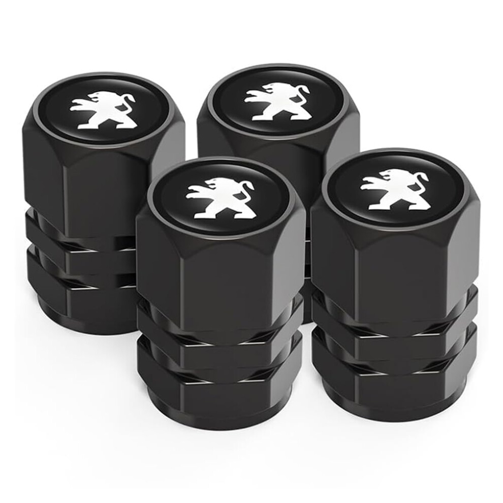 Tire Valve Stem Caps For Peugeot 2008, Leakproof Corrosionresistant 4 Pack Car Valve Caps 9365369588264