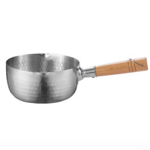 304 Stainless Steel Pot Japanese Style Flat Bottom Induction Cooker Ready for Noodles and Baby Food 20cm