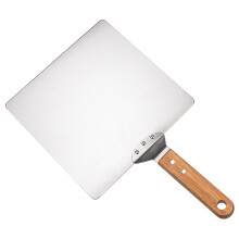 10 Inch Stainless Steel Square Pizza Peel Paddle for Baking with Ergonomic Grip and MultiPurpose Use
