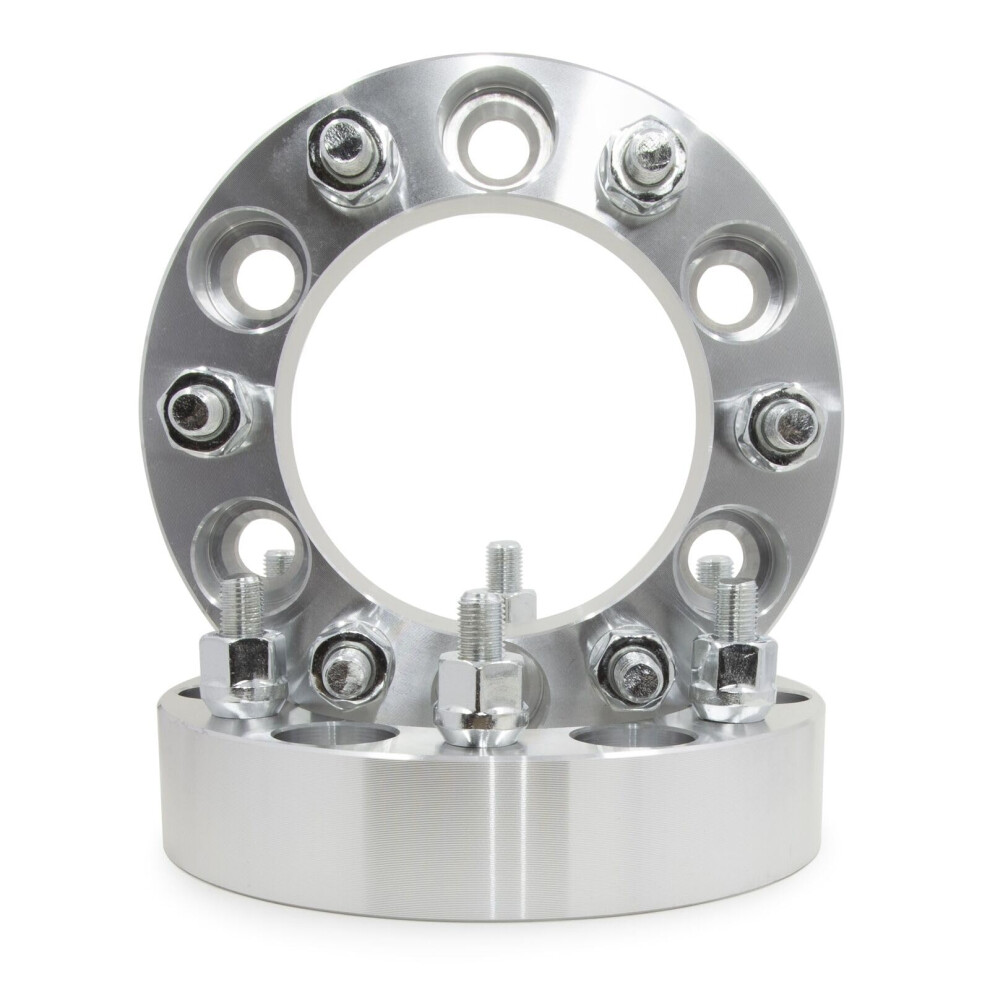 2 Inch Wheel Spacers 6X5.5 For Chevy Gmc Trucks, Billet Aluminum, Front Rear, Improved Stability 9164114412126