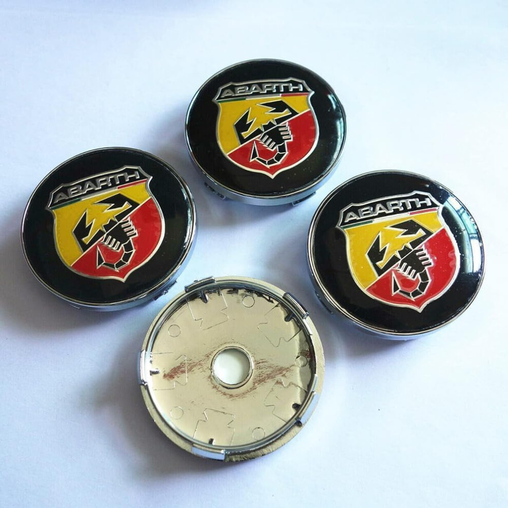 4Pcs 60Mm Wheel Center Caps For Abarth 595, Metal Hub Caps Set, Weather Resistant, Easy Snap Install 9164114412812