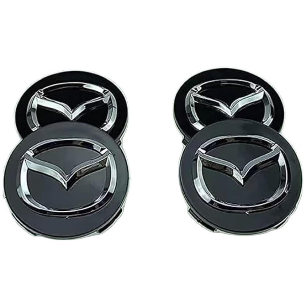 Hub Caps 56Mm Wheel Center Caps Set For Mazda 6 Sedan 20122017 Rim Covers Black 9164114412843