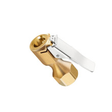 1/4inch Air Chuck HeavyDuty Normally Open Straight LockOn Tire Chuck With Clip For Inflator Gauge Compressor Ref: 3675