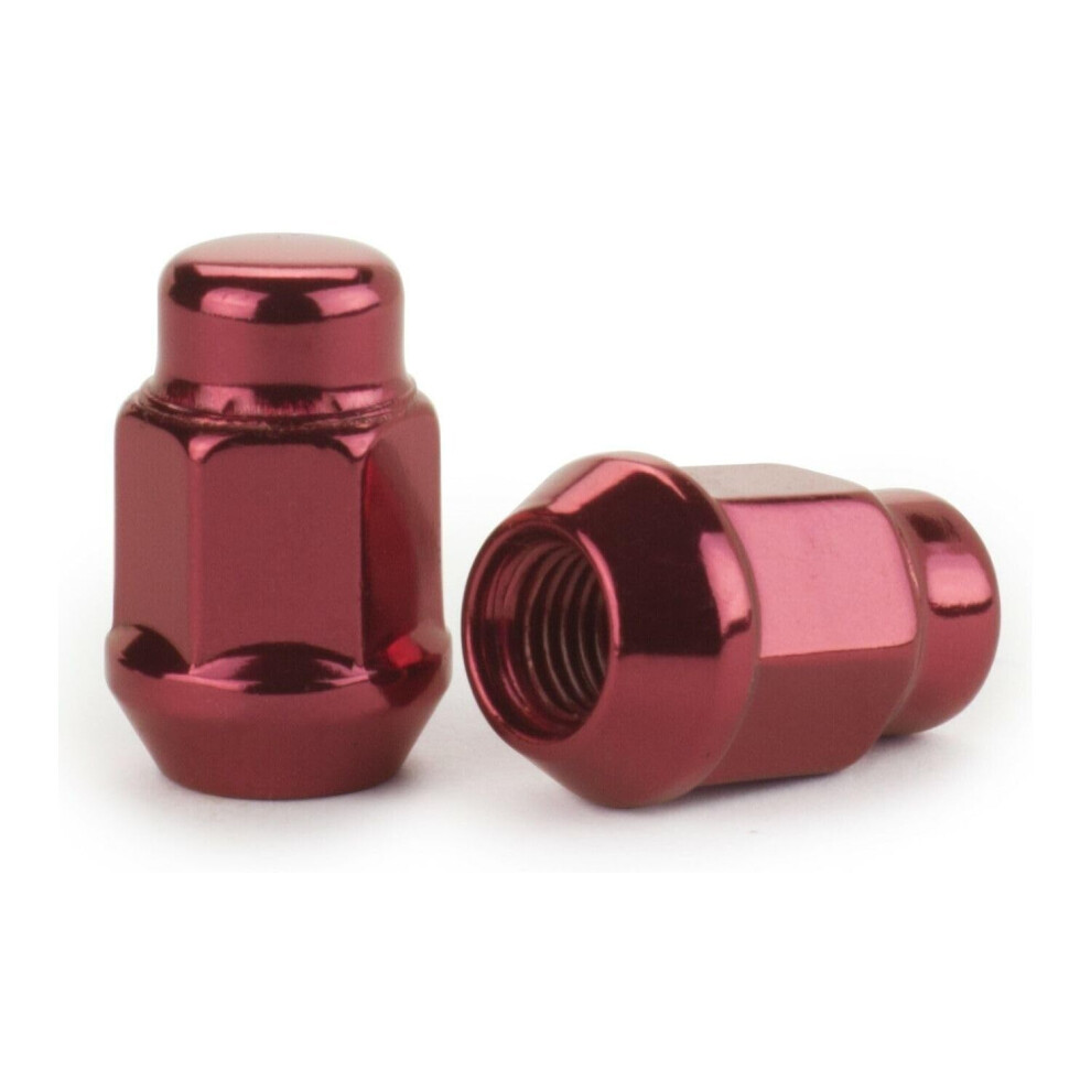 20 12X1.5 Bulge Acorn Wheel Lug Nuts Conical Seat 60 Front Rear Replacement For Pontiac Olds Red 9164114413789