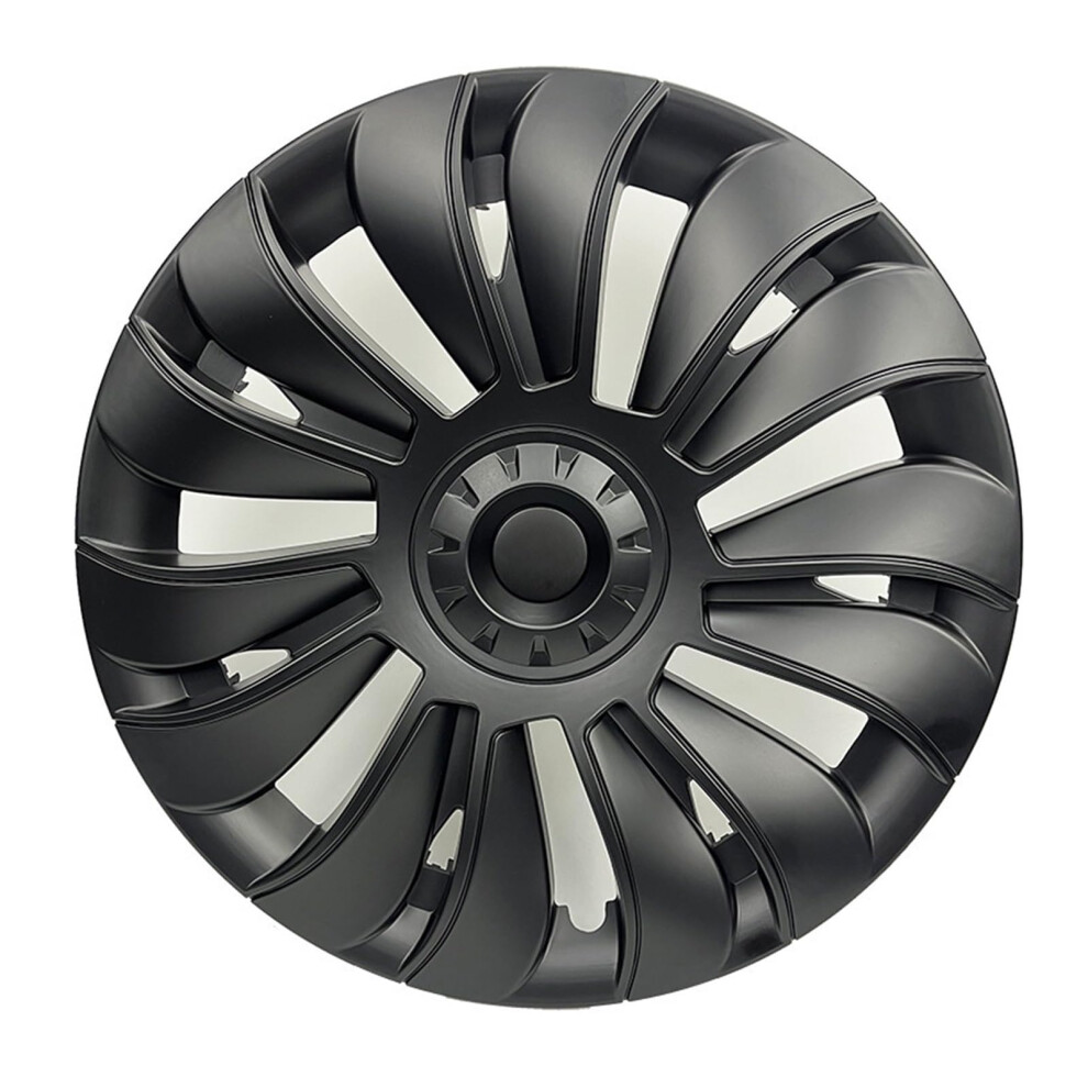 19 Inch Matte Wheel Covers With Noise Reduction And Aerodynamic Design For Tesla Model Y Black 9164114415035
