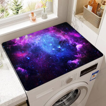 Washer and Dryer Cover Waterproof DustProof NonSlip Mat for Laundry Room Purple Starry Sky 50x50cm