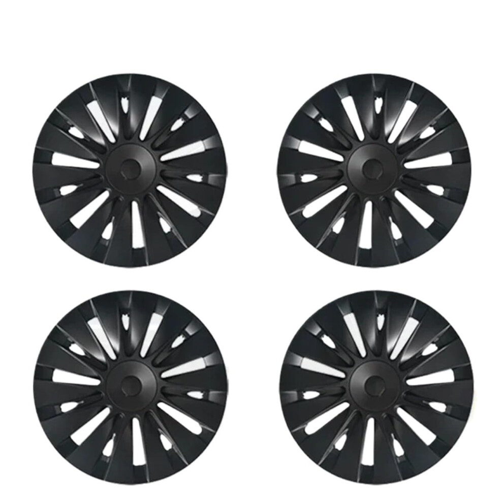 19 Inch Gemini Matte Hub Caps, Scratch Protection Wheel Covers For Tesla Model Y 20182024 Black 9164114415998