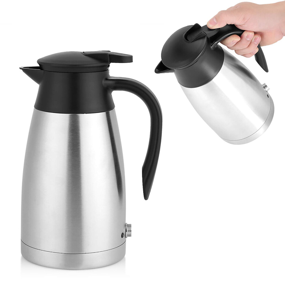 Car Electric Kettle 24V Stainless Steel 1000Ml Auto Shut Off Large Capacity Travel Kettle 9053599217060