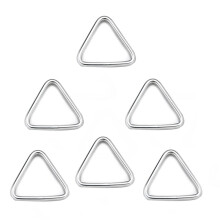 Stainless Steel 316 Triangle Ring Buckle Welded V Shape Marine Grade Heavy Duty 6mm x 50mm Set of 6