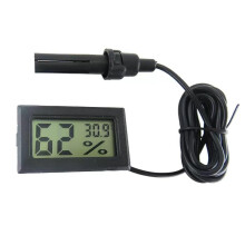 Digital Thermometer Hygrometer with Long Probe LCD Temperature Humidity Gauge for Aquarium Reptile Incubator