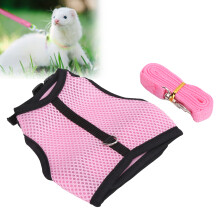 Pet Pink Mesh-Halsband mit Leine für Kaninchen & Meerschweinchen, klein