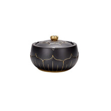 Ceramic Ashtray with Lid Decorative Odor Design for Indoor Outdoor Patio Home Office