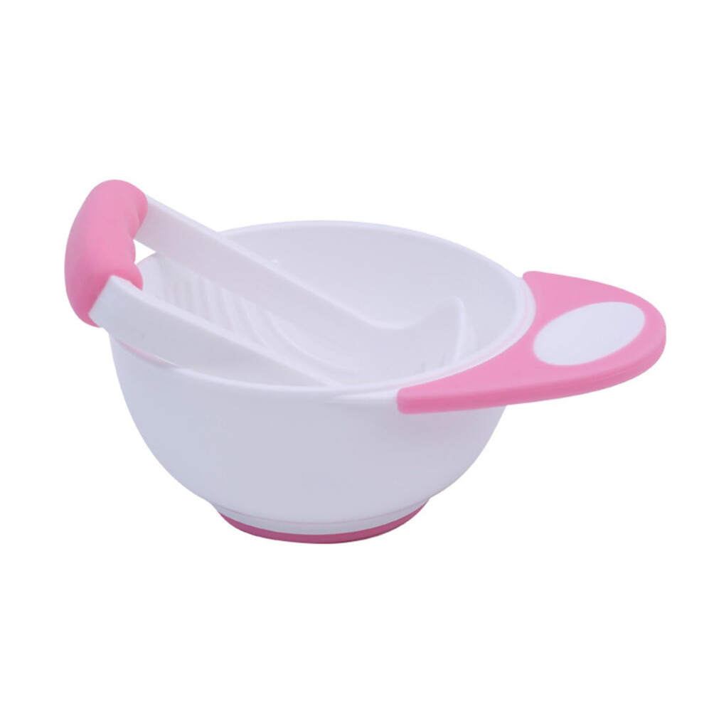 Baby Food Masher Bowl with Handle, 2 in 1 Toddler Feeding Bowl Set for Vegetable Puree