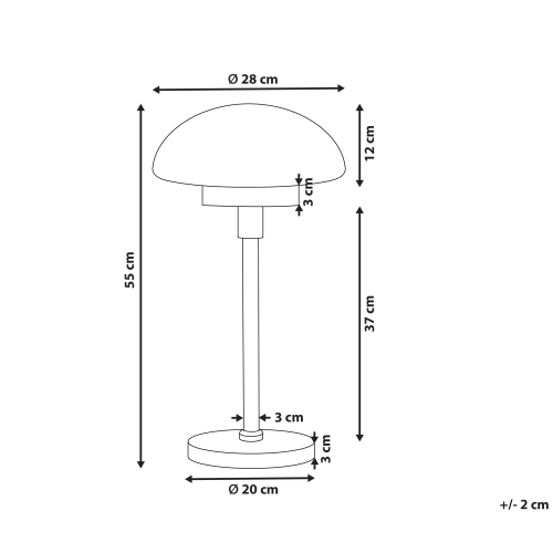 Beliani Table Lamp MINIJA Metal Black 2