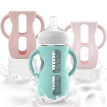 Glass Baby Bottle Sleeve with Handle, ShockAbsorbing Silicone Cover for Philips Avent 8 oz Bottles