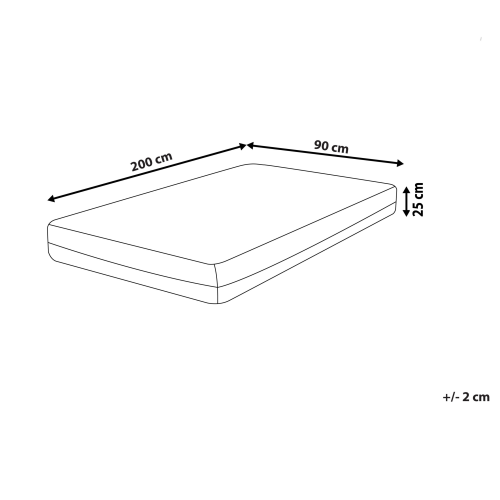 Beliani Gel Memory Foam Mattress COOL FLEX 7 PRO H2/3 Medium 90 x 200 cm (EU Single) 2