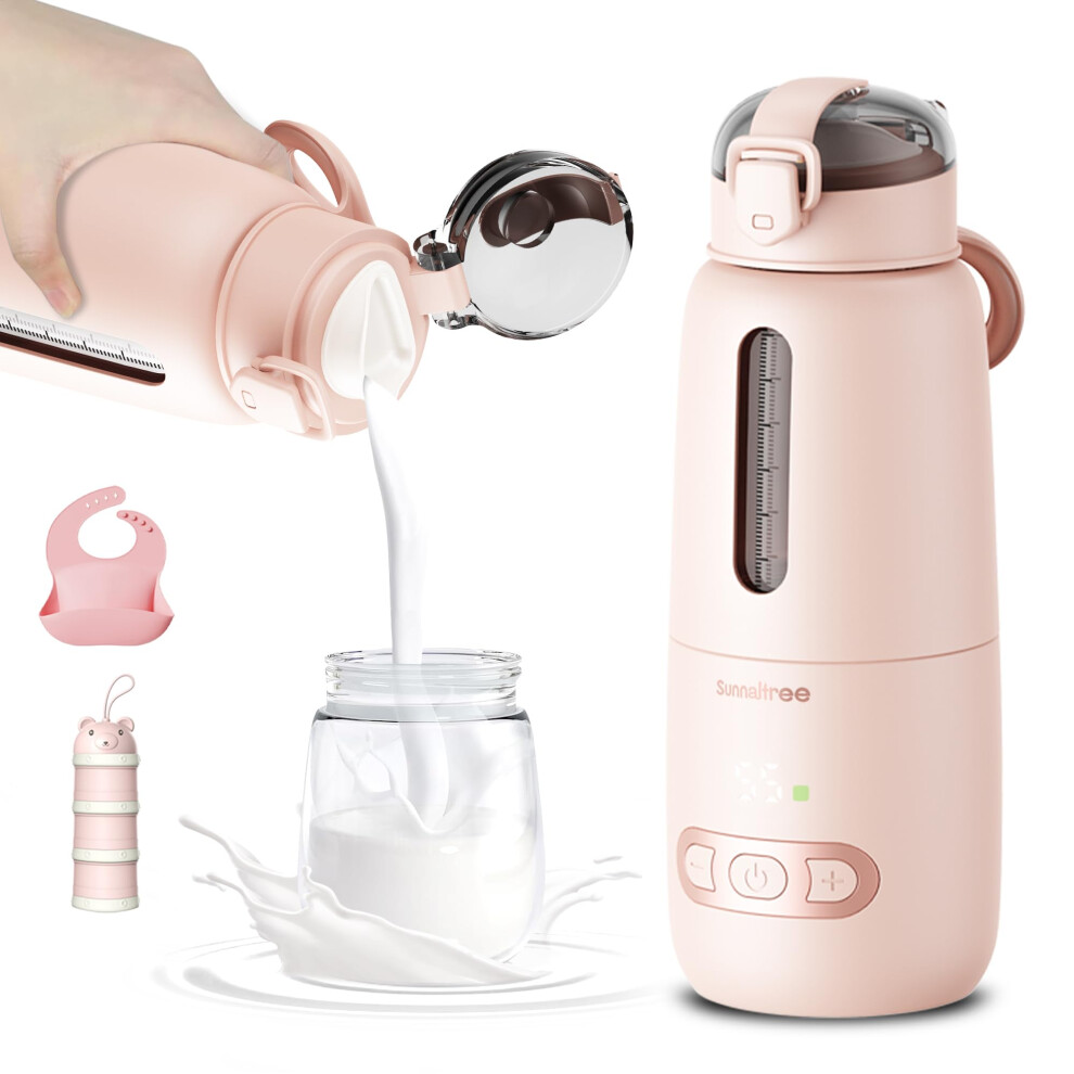 Portable Bottle Warmer for Travel with 15000mAh Battery, Fast Heating, USBC Rechargeable, Cordless