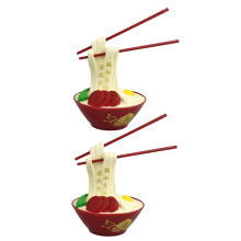 Birthday Cake Topper Set Unique Ramen Design FoodSafe Plastic Decorations for Cakes and Cupcakes