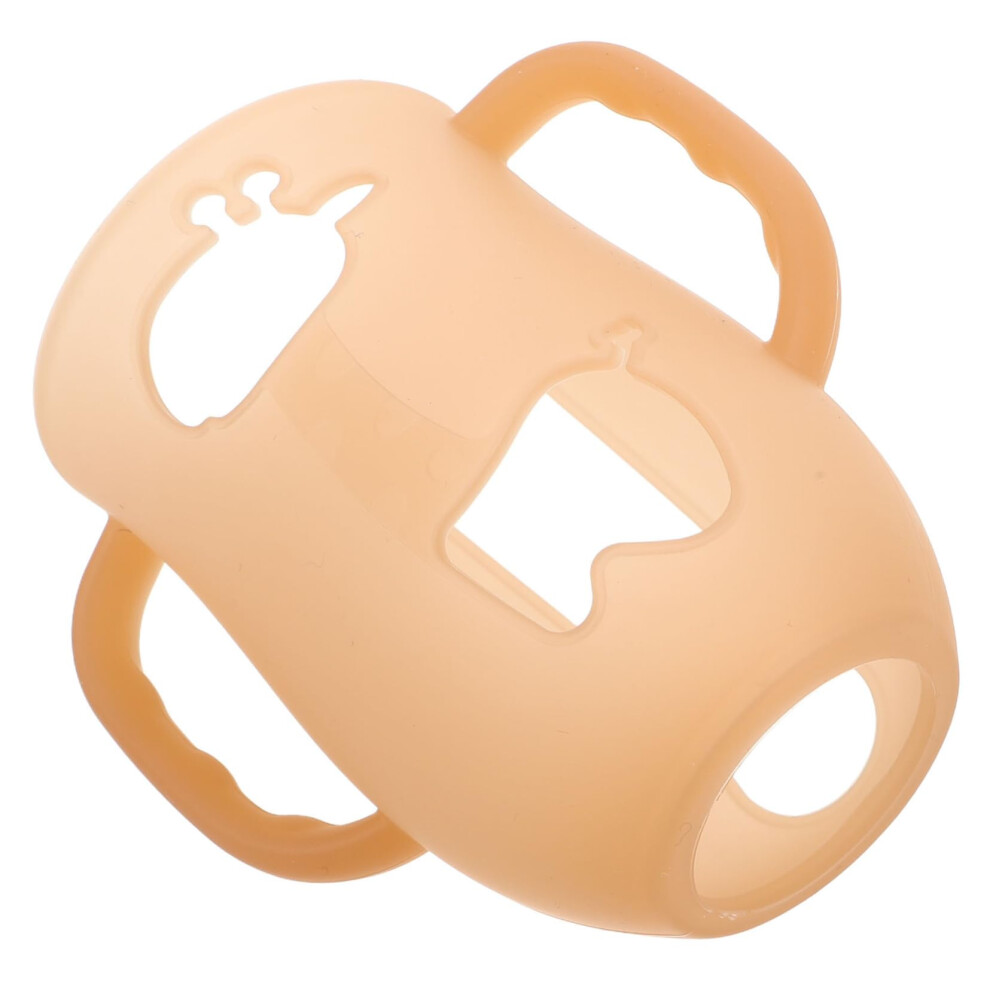Baby Bottle Handle Ergonomic NonSlip Silicone Grip for Wide Neck Bottles SelfFeeding