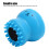 Compact Blue Pet Bath Brush with Integrated Shampoo Dispenser Soft Rubber 13