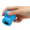Compact Blue Pet Bath Brush with Integrated Shampoo Dispenser Soft Rubber 16