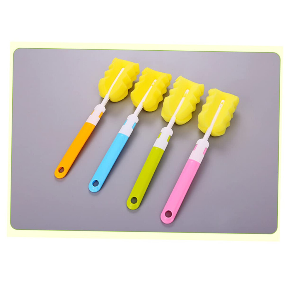 Bottle Cleaning Brush Set with Soft Sponge Heads for Gentle Baby Bottle and Nipple Cleaning
