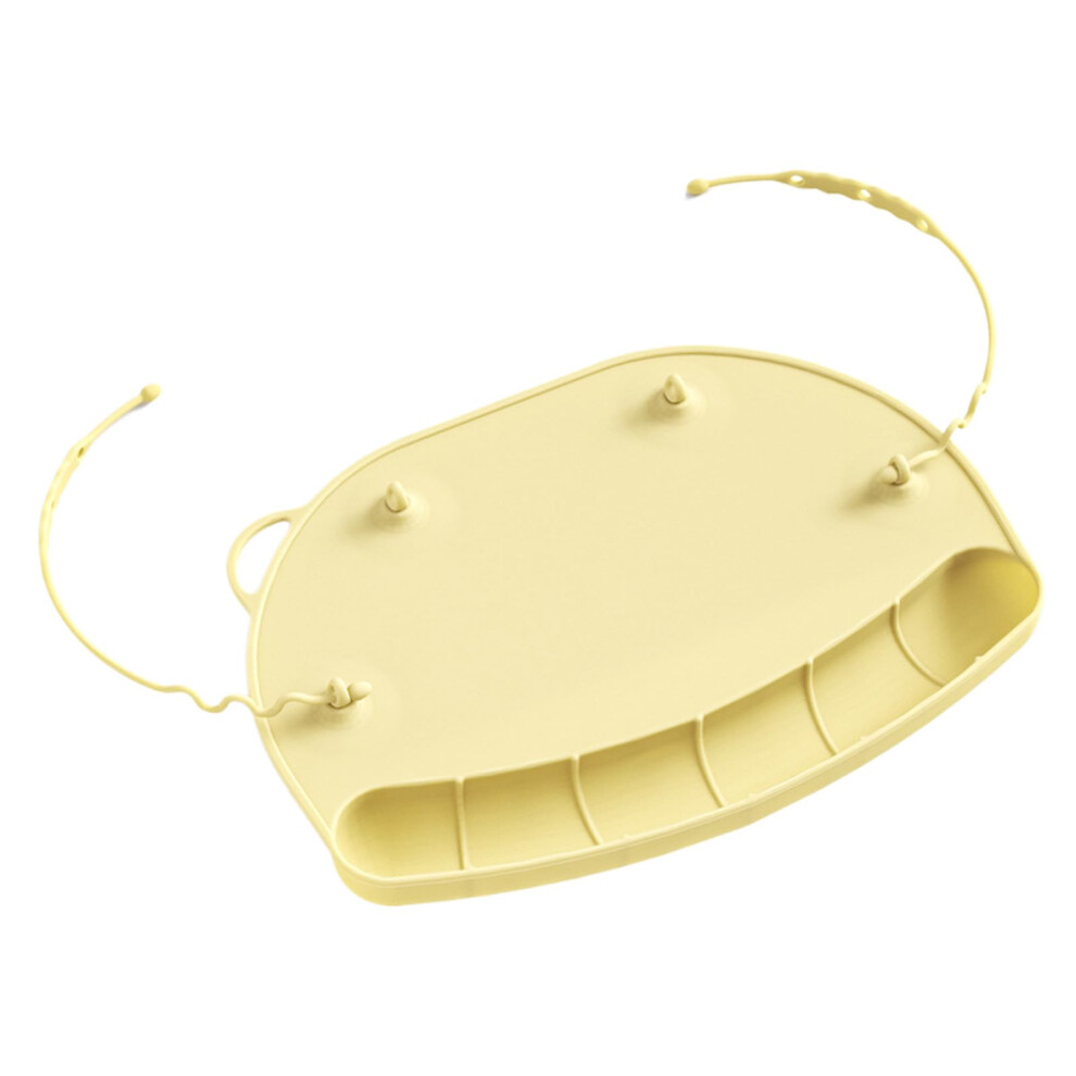 Baby Silicone Placemat with Food Catch Pocket, Nonslip Feeding Mat for Highchair, Easy Clean Silicone