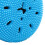 Compact Blue Pet Bath Brush with Integrated Shampoo Dispenser Soft Rubber 10