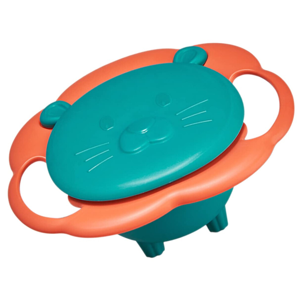 Baby Spill Proof Bowl with Lid, 360 Rotating Toddler Feeding Bowl for SelfFeeding and Easy Cleaning