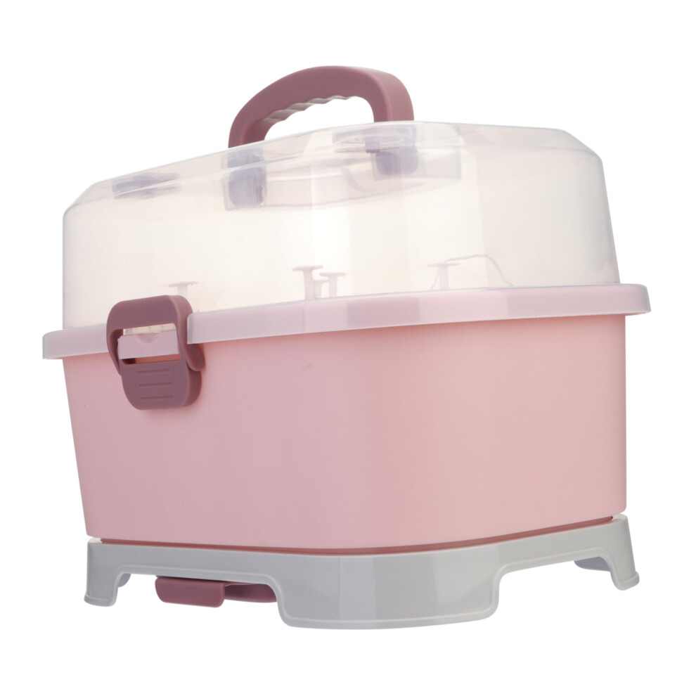 Baby Bottle Organizer with Detachable Drying Rack for Travel and SpaceSaving Storage