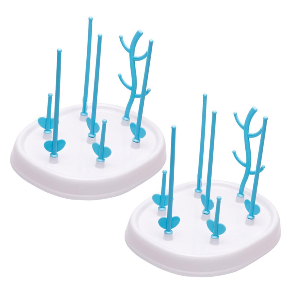 Baby Bottle Drying Rack with Draining Board, Detachable Feeding Stand for Easy Cleaning, 2PCS
