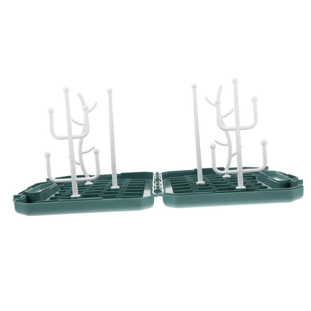 Baby Bottle Drying Rack with Efficient Drainage Tray for Pacifiers and Bottles Travel Case