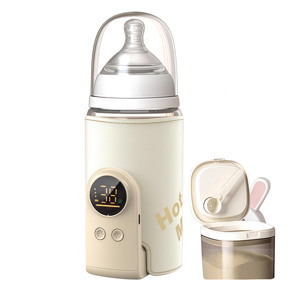 Portable Bottle Warmer with Fast Heating and Smart Temp Control, 10000mAh USBC Rechargeable Travel Baby Bottle Warmer