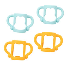 Silicone Baby Bottle Handle Grip Non Slip Removable for Wide Neck Feeding Bottles Durable Easy Clean 4pcs