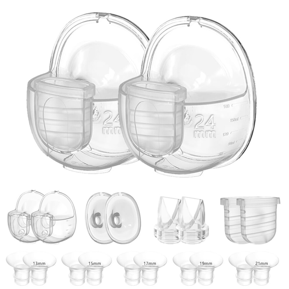 S32 Wearable Breast Pump Replacement Parts Kit with 10 Flange Inserts 1324mm and Accessories