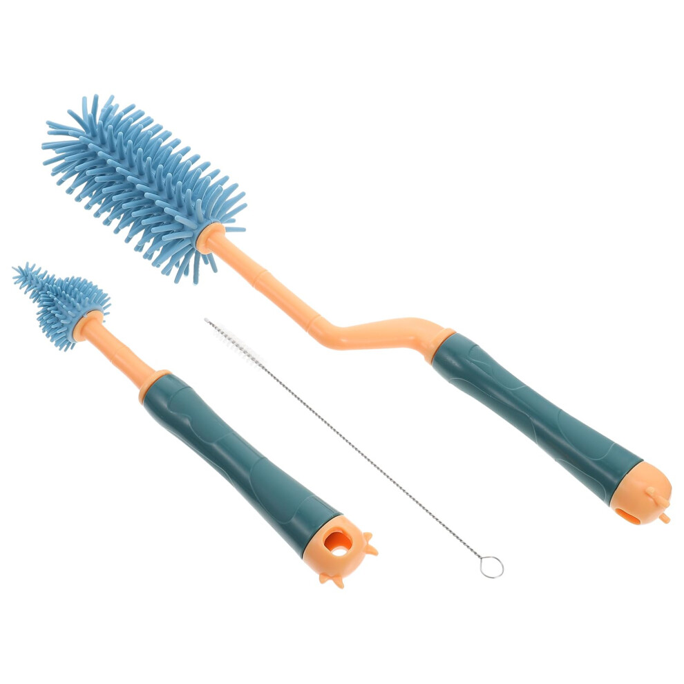 Silicone Bottle Cleaning Brush Set with 360 Rotating Design for Bottles Straws and Nipples