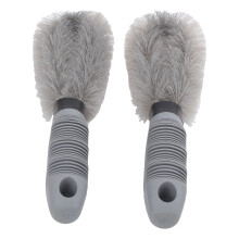 Heavy Duty 10in Wheel Hub Brush with Comfortable Handle for Engine and Exhaust