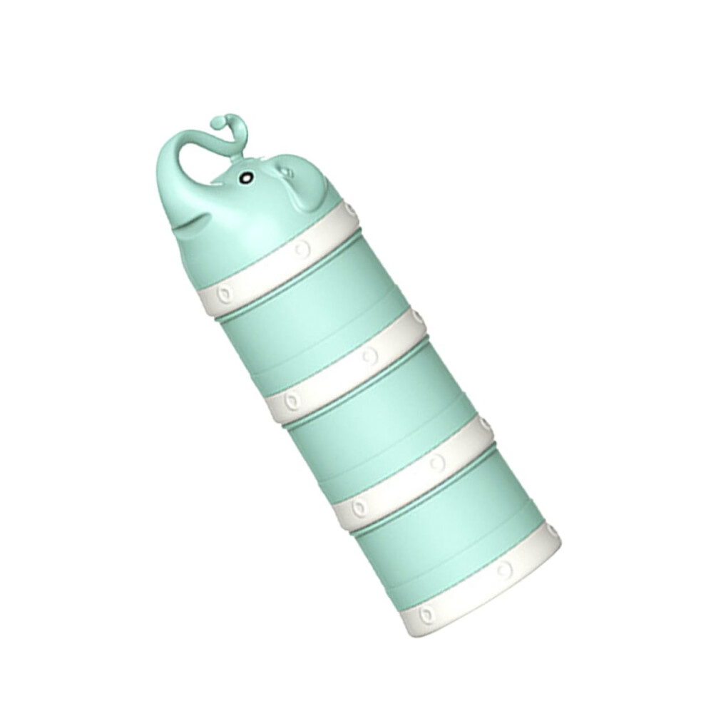 Baby Formula Dispenser with Leakproof Threaded Openings, Stackable Travel Milk Powder Container