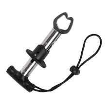 Stainless Steel Fish Lip Gripper with Scale, OneHanded NonSlip Grip Tool with Ruler for Anglers