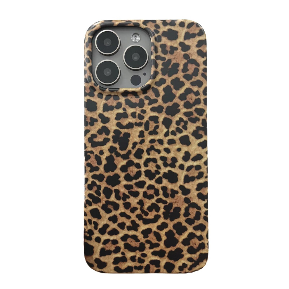 Leopard Print Slim Shockproof Tpu Cover Case With Raised Camera Bezels For Iphone 15 Pro Max 9365369599642