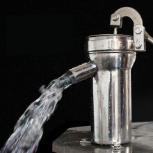 Hand Water Pump Stainless Steel Manual Well Pump Large Output Corrosion Resistant 23.5cm 10m Lift