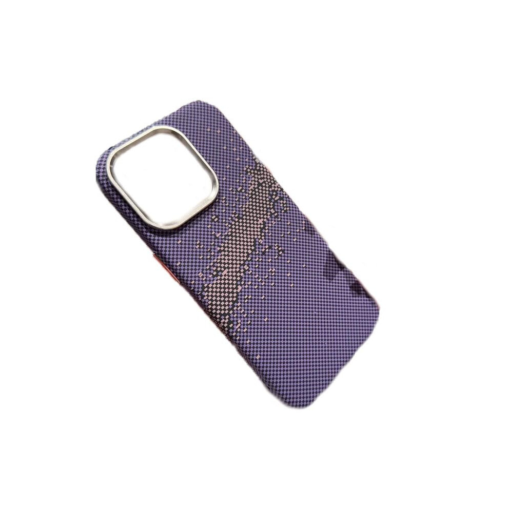 Magnetic Carbon Fiber Case For Iphone 16 Pro Max With Alloy Lens Protection And Matte Antifingerprint Finish Blue 9365369601109
