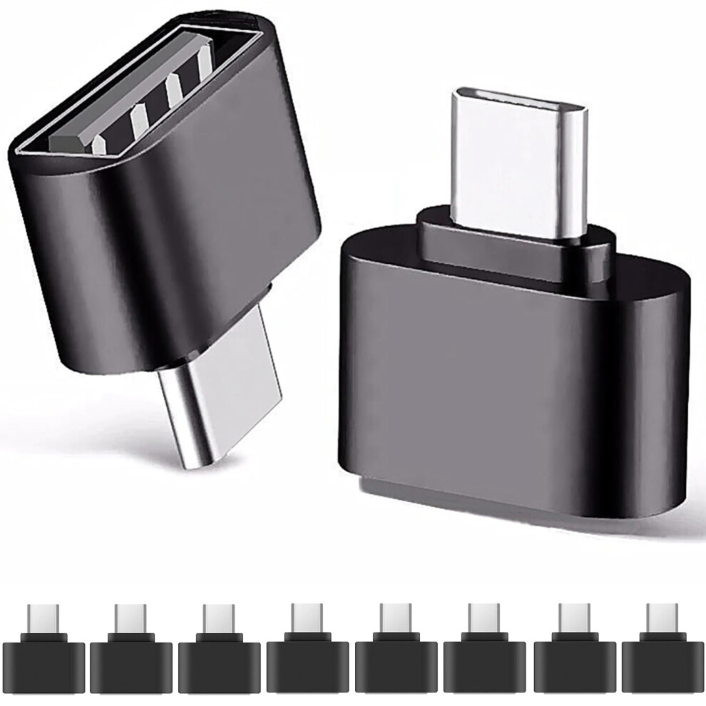 Usb C Otg Adapter 10 Pack, Usb 3.0 To Usb C With Fast Data Transfer And Charging, Plug And Play For Keyboard, Mouse, Drives, Sd Cards (Black) Black 9099447334572